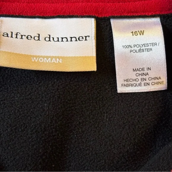 Vintage Alfred Dunner Women’s Sz 16W Red Faux Suede Fleece interior Jacket - Picture 4 of 10